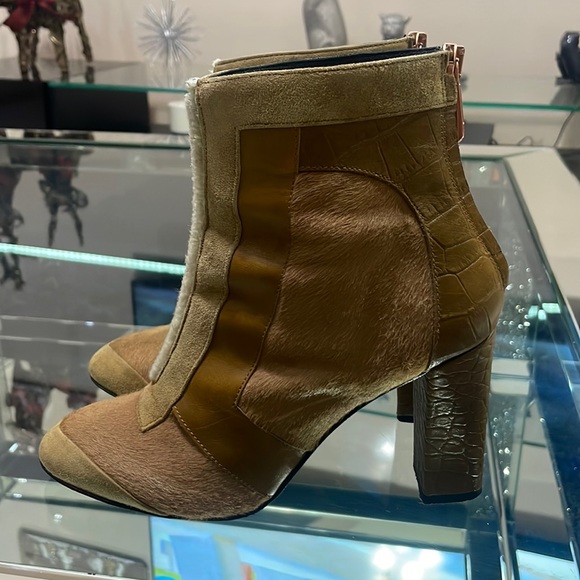 Just Cavalli Ankle Boots Fur Leather - Picture 2 of 12